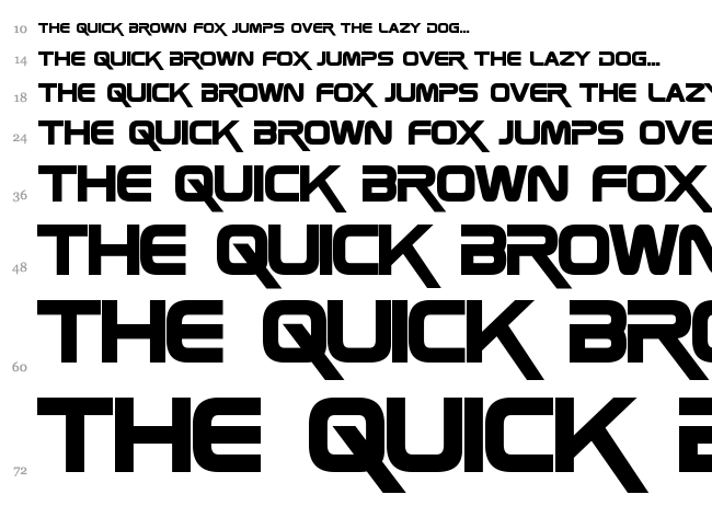 Zebulon font waterfall